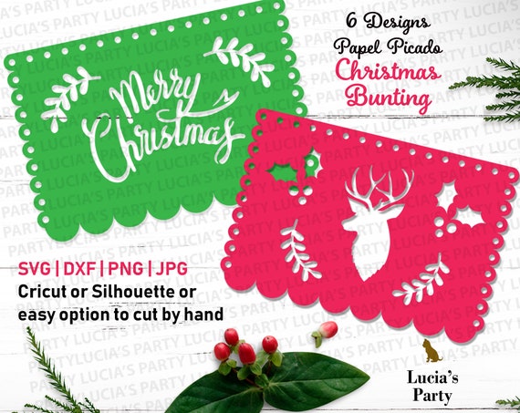 Download Christmas Banner Svg Papel Picado Banner Svg Merry Christmas Etsy
