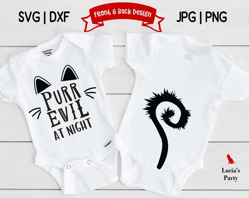Download Purr Evil SVG halloween onesie svg cat svg designs | Etsy