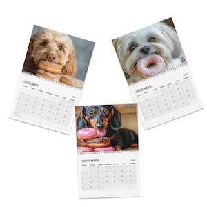 Funny Dog Calendar 2027, Sweet Pups Dogs & Doughnuts Calendar, Weird Funny Calendar, White Elephant Gift for Adults, Dog Lover Gift image 6