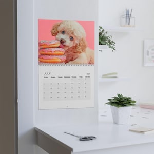 Funny Dog Calendar 2027, Sweet Pups Dogs & Doughnuts Calendar, Weird Funny Calendar, White Elephant Gift for Adults, Dog Lover Gift image 7