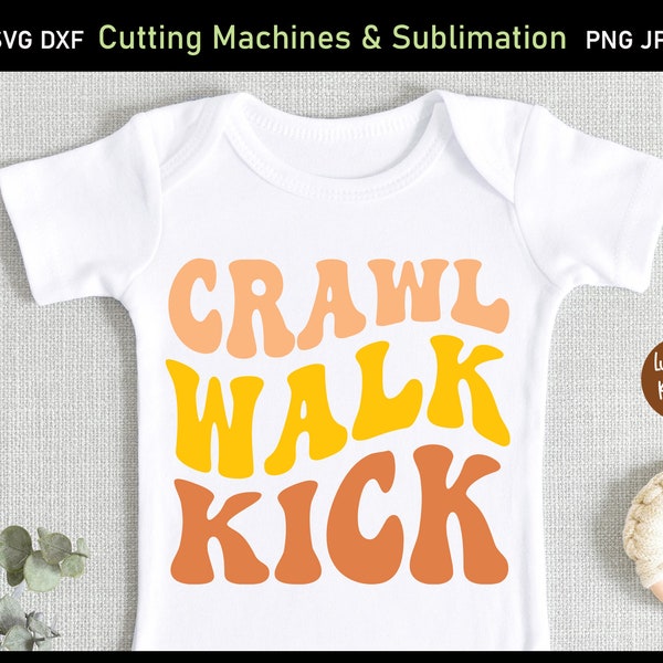 Crawl Walk Kick SVG, Football Baby SVG, crawl walk football png download, Baby Football SVG, Soccer Baby svg, Football Baby Shower