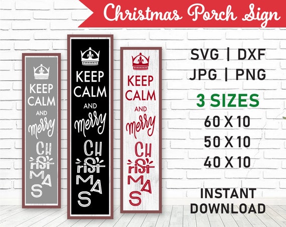 Download Free Vertical Christmas Porch Sign Svg Vertical Christmas Sign Svg Etsy SVG DXF Cut File