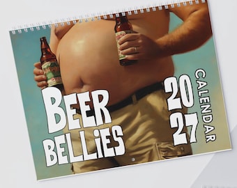 Beer Belly Calendar 2027, Funny Beer Lover Wall Calendar, White Elephant Gift, Gag Gift, Office Gift, Novelty Calendar