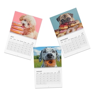 Funny Dog Calendar 2027, Sweet Pups Dogs & Doughnuts Calendar, Weird Funny Calendar, White Elephant Gift for Adults, Dog Lover Gift image 5