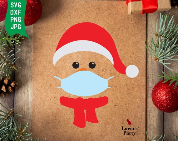 Download Snowman With Mask Svg Quarantine Christmas Svg Snow Man Svg Etsy