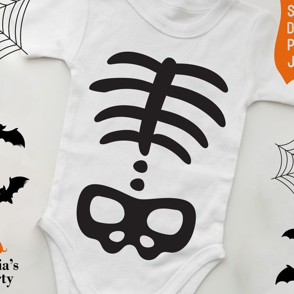 Skeleton SVG File, skeleton costume svg, skeleton baby svg, skeleton baby onesie, halloween baby svg, baby halloween svg, halloween onesie