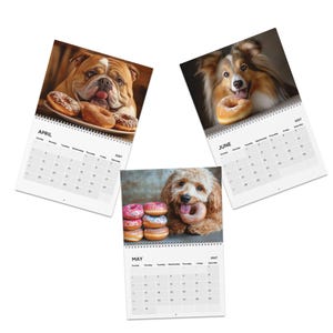 Funny Dog Calendar 2027, Sweet Pups Dogs & Doughnuts Calendar, Weird Funny Calendar, White Elephant Gift for Adults, Dog Lover Gift image 4