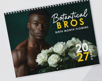Hot Guys Calendar 2027, Funny Men Calendar, Sexy Guy Gift, Weird Calendar for Adults, Sarcastic White Elephant Gift, Gay Calendar Humor