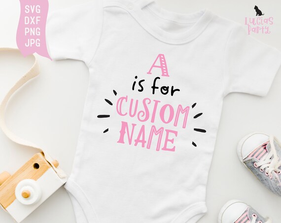 Download Personalized Onesie Svg Custom Baby Name Onesie Baby Name Etsy