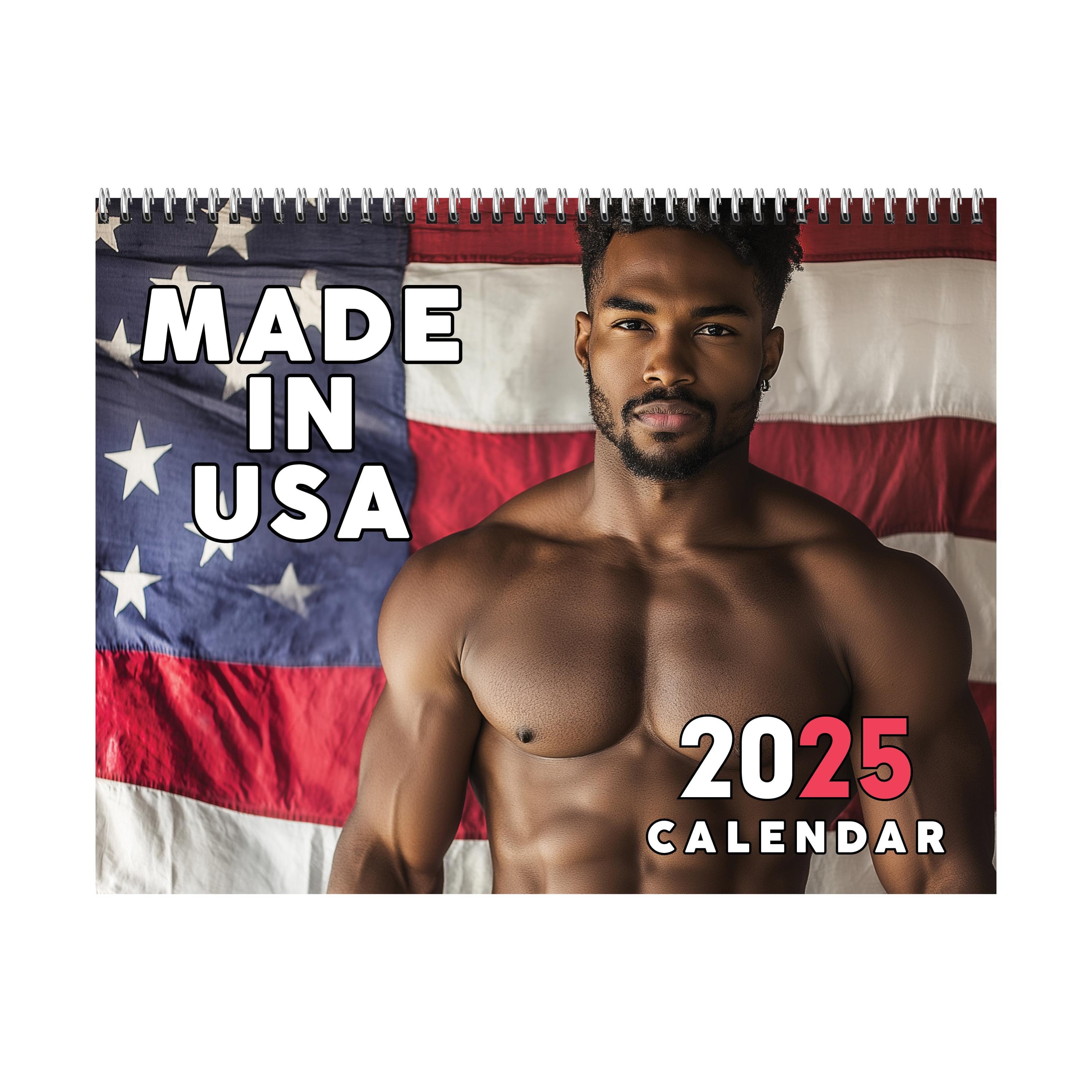 2025 Hot Male Calendar | All-American Adonises | Hunky Men Wall Art | Gift for Her | Sexy funny Calendar