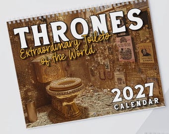 Funny Calendar 2027, Toilet Calendar, Extraordinary Toilets of the World, White Elephant Gift, Funny Bathroom Decor, Gag Gift