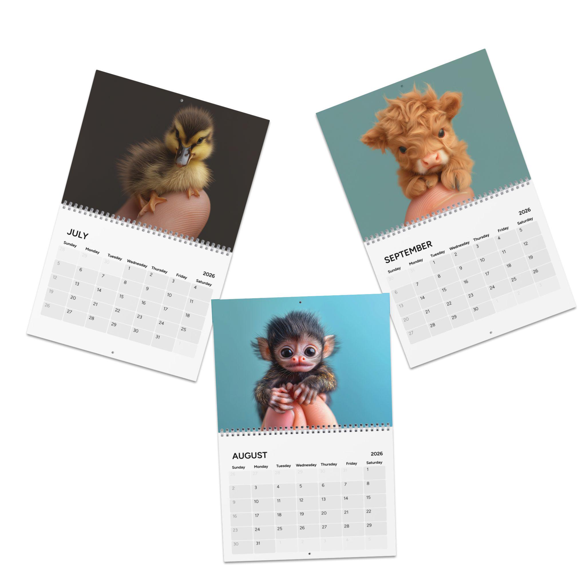 Tiny Animals Calendar 2026, Adorable Miniature Creatures, Cute Small ...