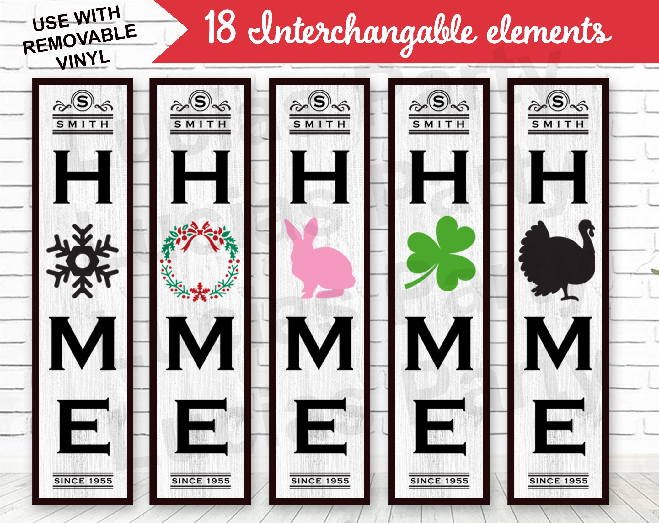 Interchangeable Home Sign Vertical Interchangeable Vertical Porch Sign Bundles Porch Sign Bundle Svg Large Porch Signs