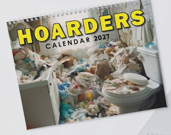 Funny Calendar 2027, Hoarders Calendar, Weird Calendar, White Elephant Gifts for Adults, Messy Homes, Funny Gift Idea