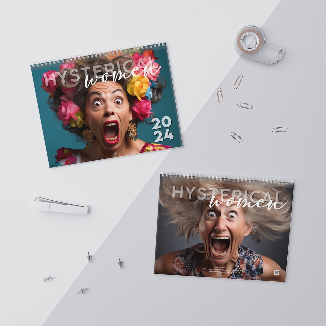 Funny Calendar 2024 Wall, Girl Boss Calendar, Funny Menopause Gifts