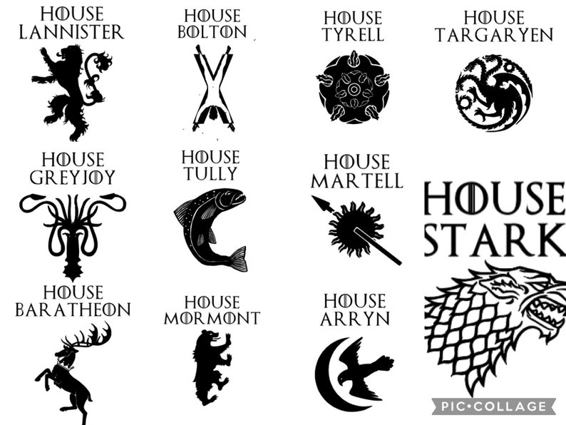 Personalized Game of Thrones House Name & Sigil Decal Etsy