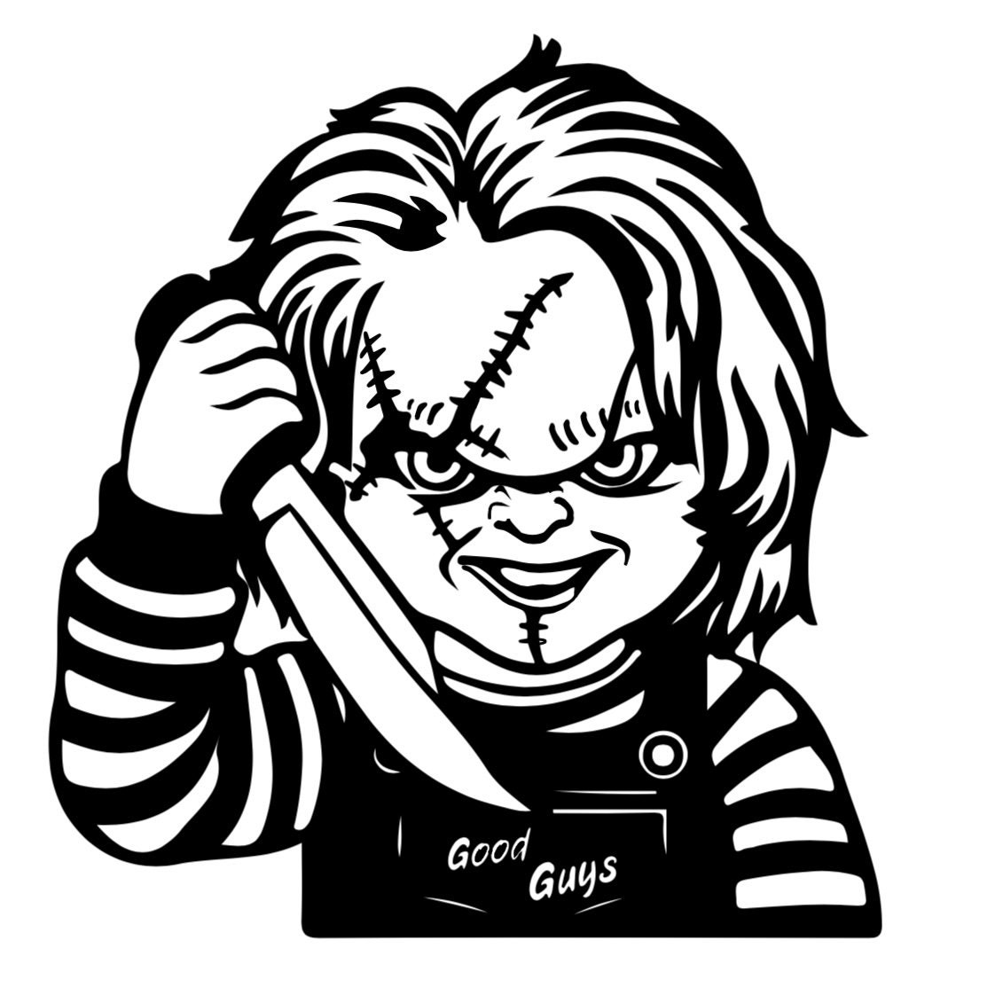 Chucky Doll Stencil