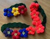 Crochet flower headband