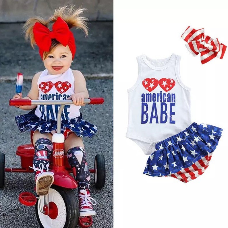 Patriotic Baby Girl Outfit baby Girl Fourth of July Etsy