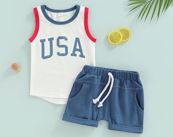Baby Boys Patriotic Outfit |Baby 4th of July Outfit | Baby Boy First Fourty | Newborn | Outfit | All American Dude