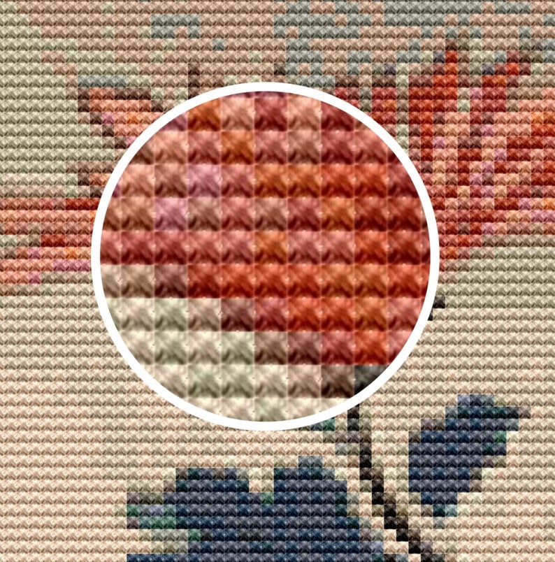 Japanese Print Counted Cross Stitch Pattern PDF Down Load 234 Etsy