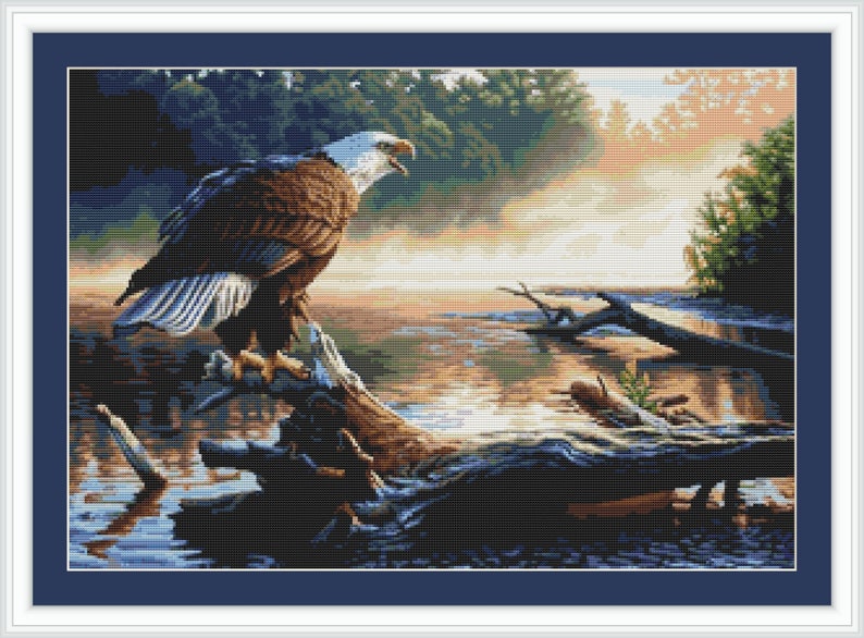 Large Eagle Counted Cross Stitch Pattern Chart PDF Down Load - Etsy