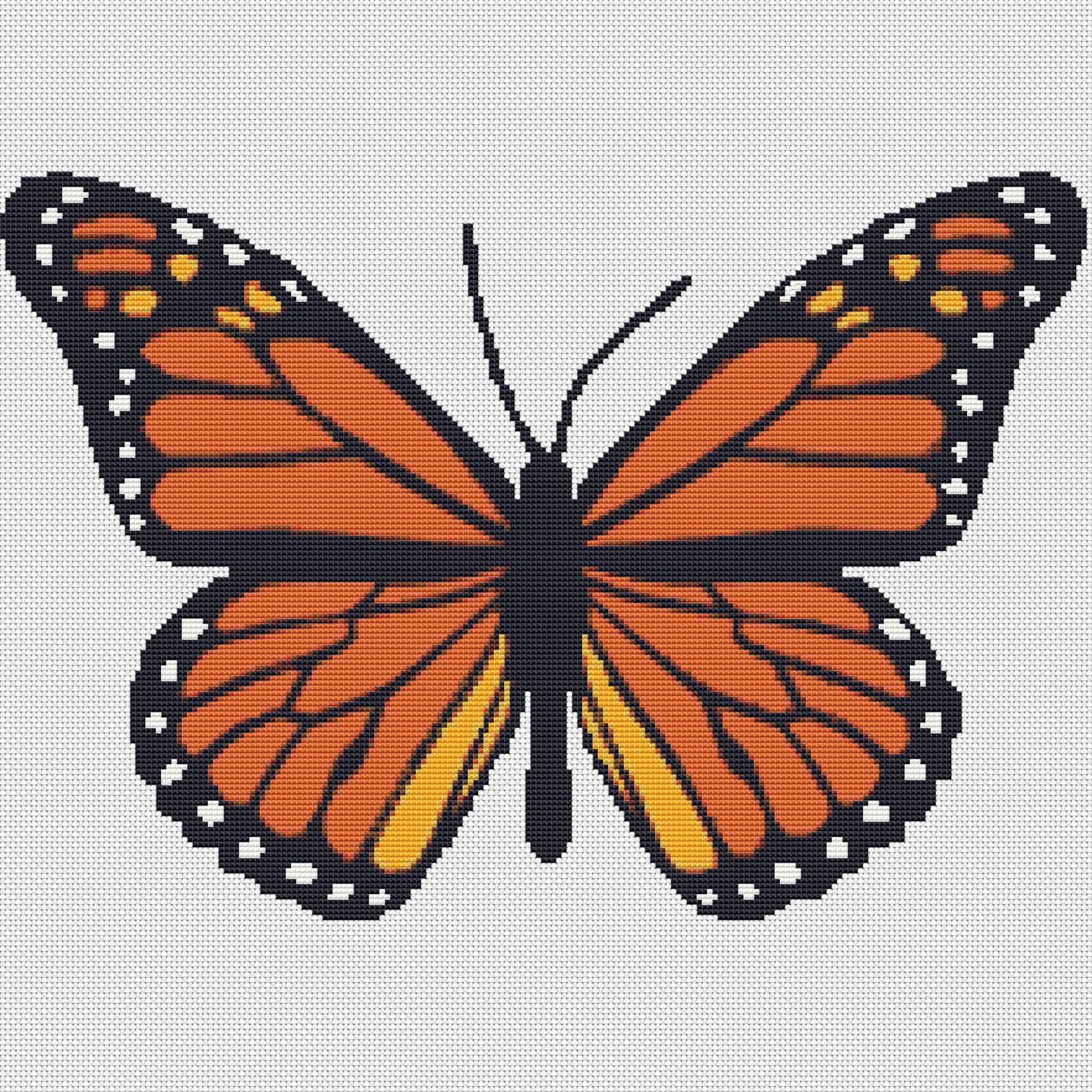 Monarch Butterfly Cross Stitch Pattern PDF Down Load 050 Etsy