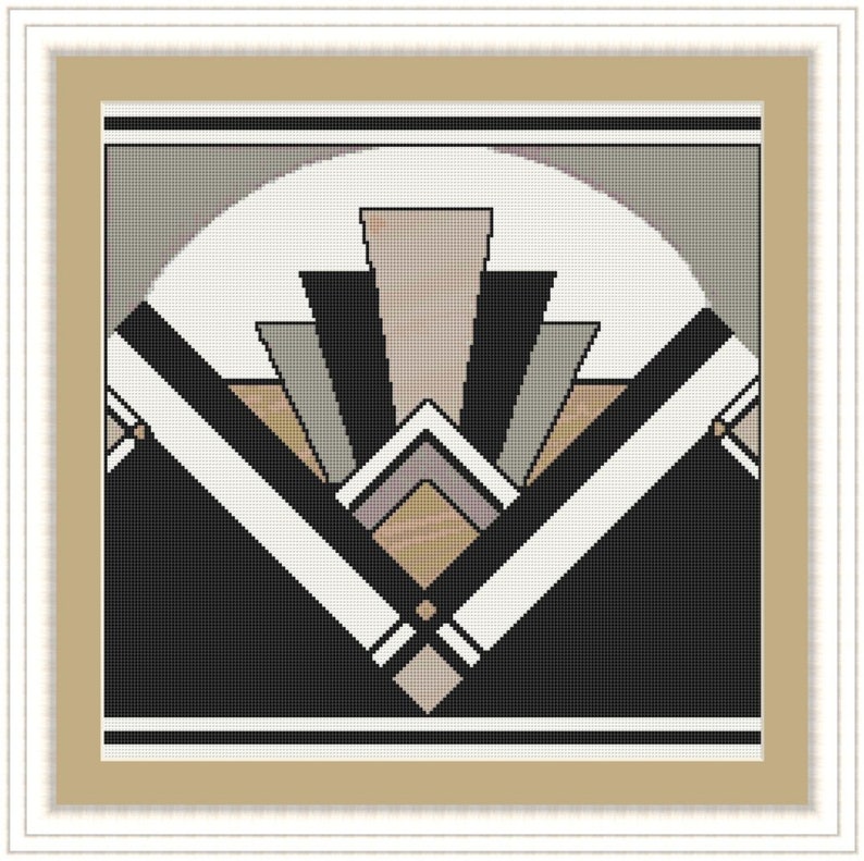 Art Deco Design Cross Stitch Pattern PDF Down Load 146 Etsy