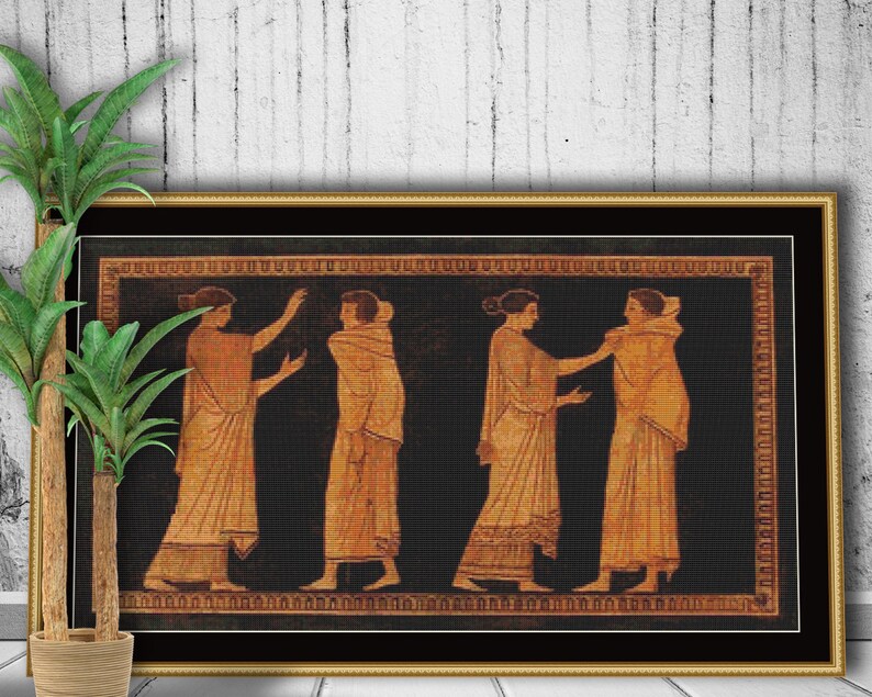 Greek Mural Counted Cross Stitch Pattern PDF Down Load 131 Etsy