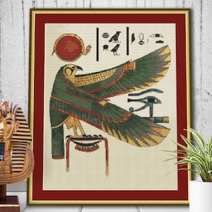 Egyptian symbols Counted Cross stitch Pattern PDF down load 389