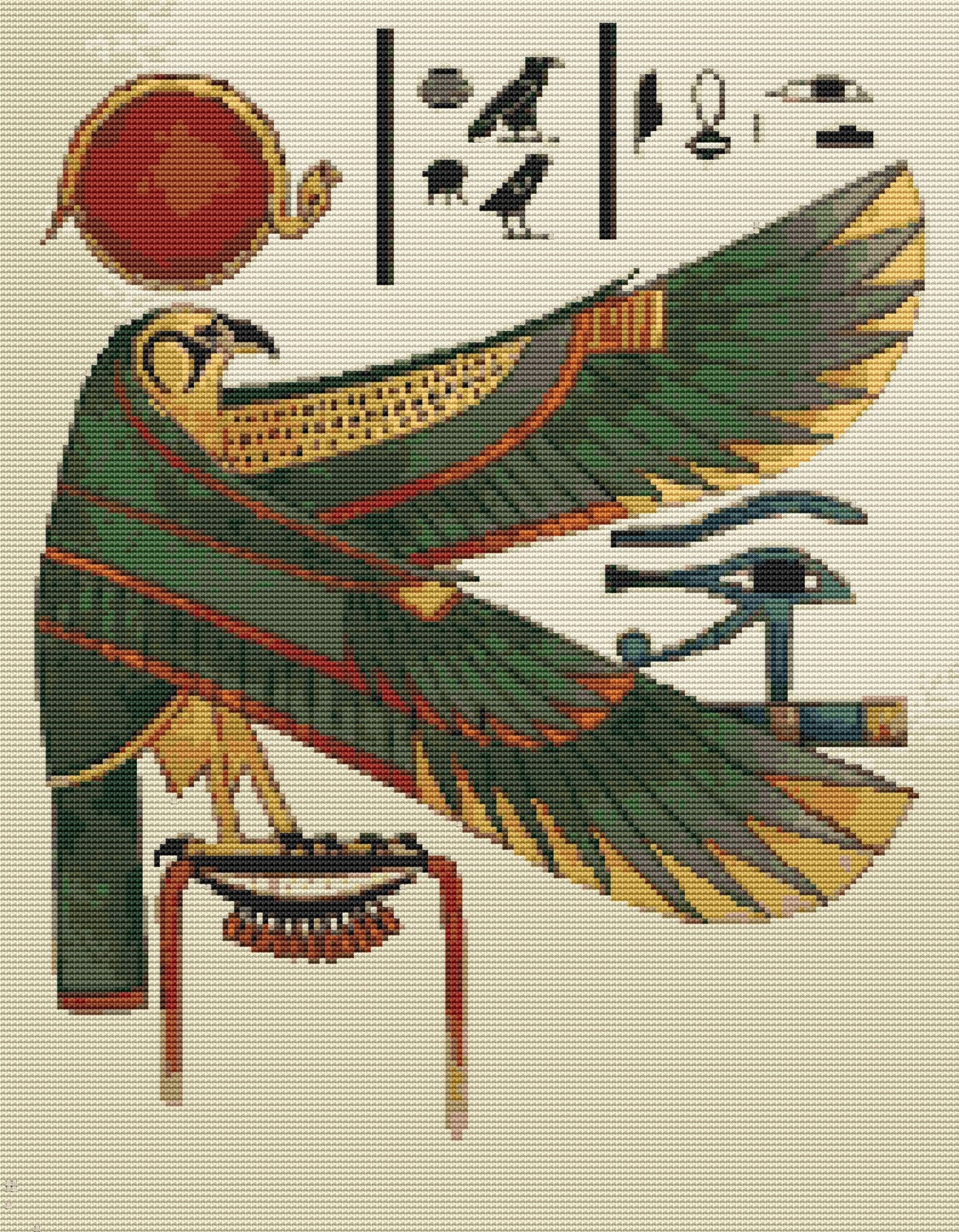 Egyptian Symbols Counted Cross Stitch Pattern PDF Down Load Etsy Canada