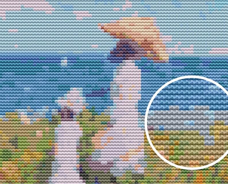 Artist Painting Counted Cross Stitch Pattern PDF Down Load 240 Etsy