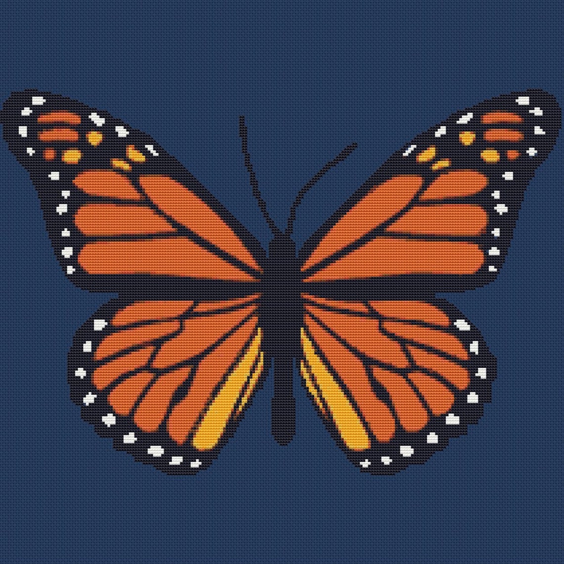 Monarch Butterfly Cross Stitch Pattern PDF Down Load 050 - Etsy