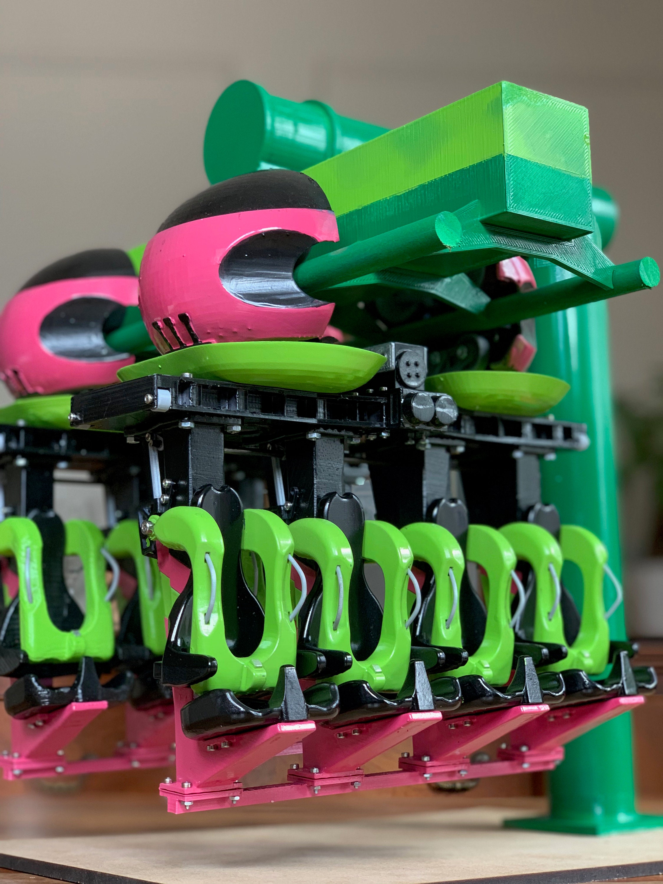 Digital CAD Files for 3D Printable Roller Coaster Train Inverted