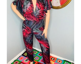 Dress to impress vintage 80s jumpsuit by bb collections