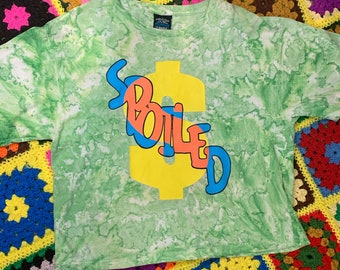 Vtg 90s SPOILED tee tie dye