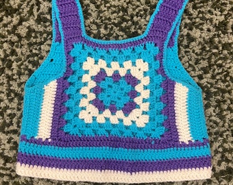 Vintage 1979s crochet vest