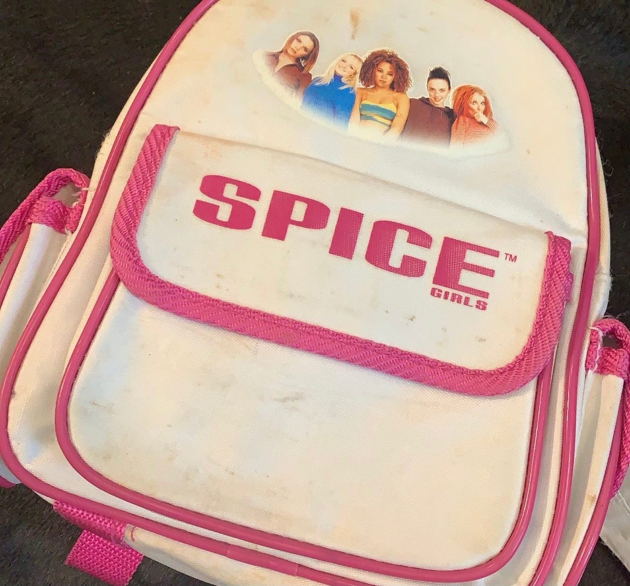 Vintage Spice Girls Hot Pink Mini BackPack With Mini Boom Box Tags Attached Vintage 90 main image 3