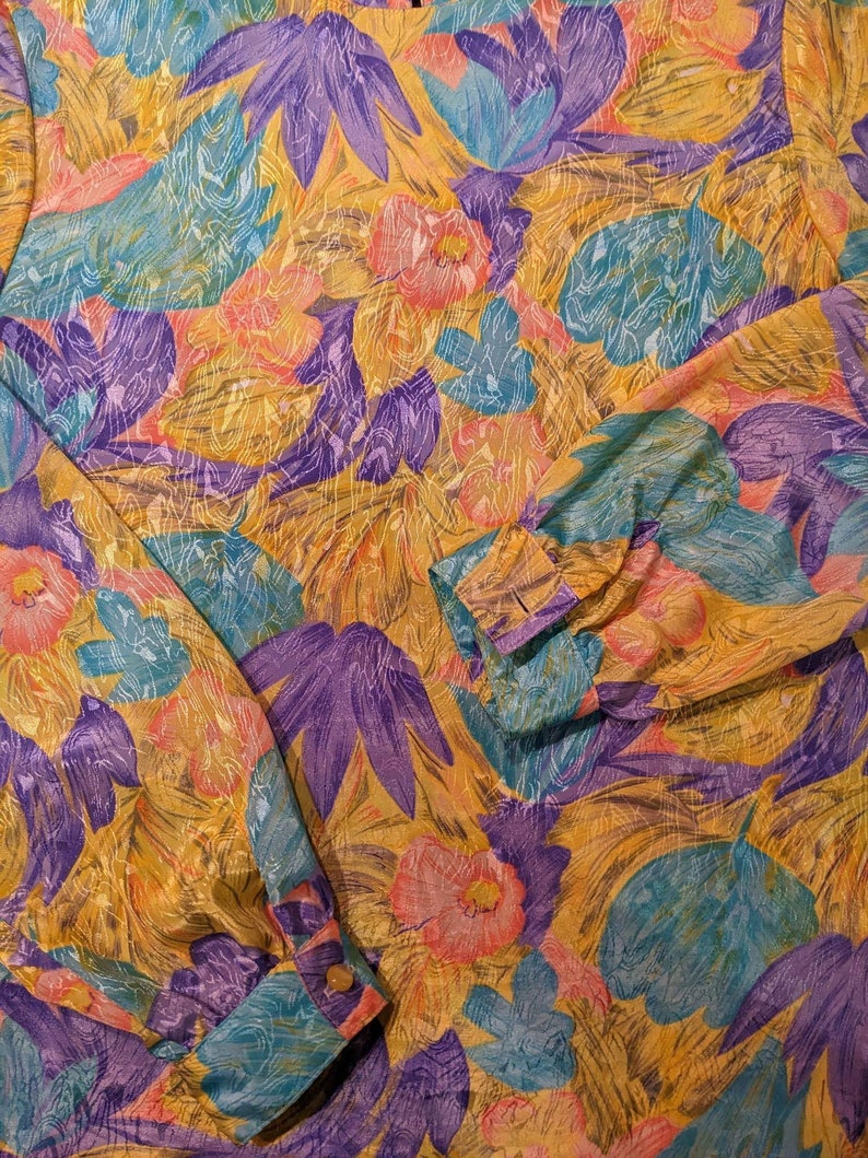 Lovely vintage 80s floral blouse by Bedford Fair image 3