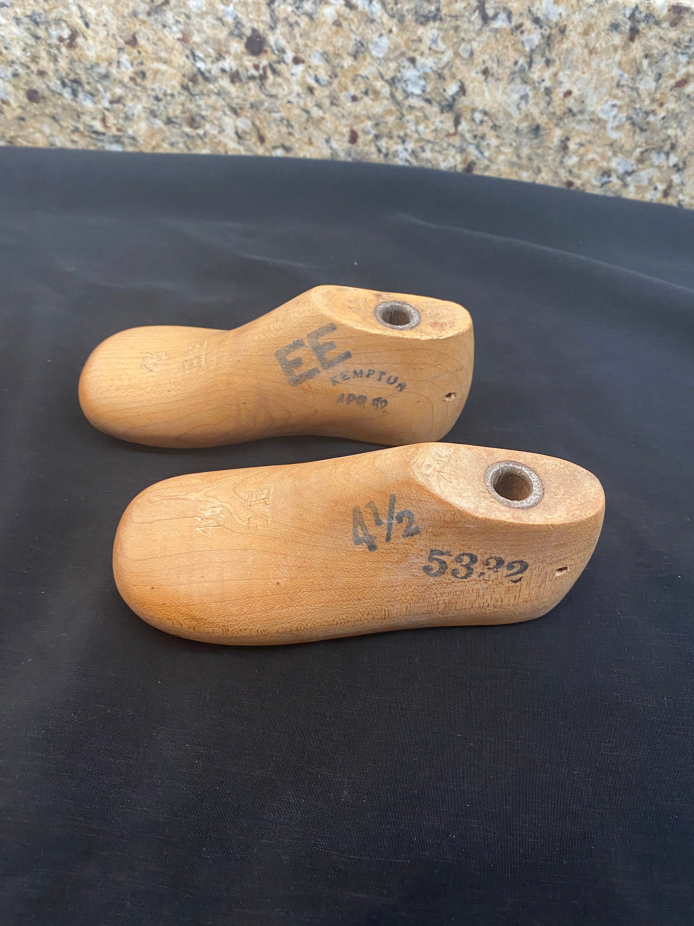 Wooden Cobbler's Shoe Forms - A Pair