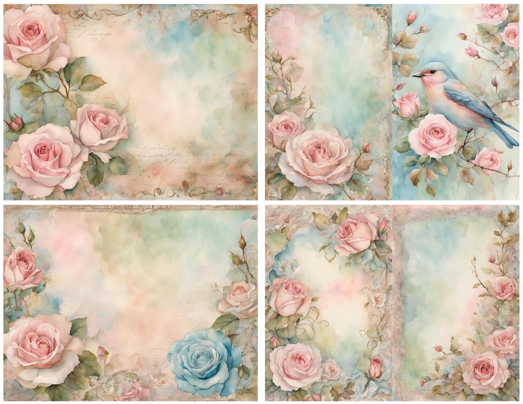 Old Country Roses Themed Digital Download Paper | Roses | Vintage ...