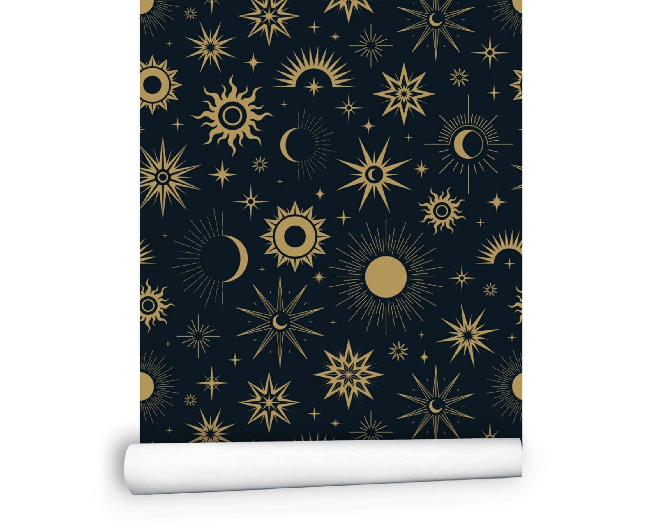 Celestial Wallpaper Panel Peel and Stick Wallpaper Galaxy - Etsy