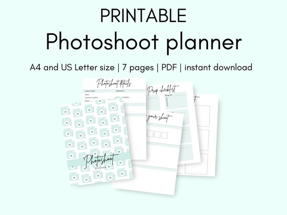 Printable Photoshoot Planner Photoshoot Planner Photography | Etsy