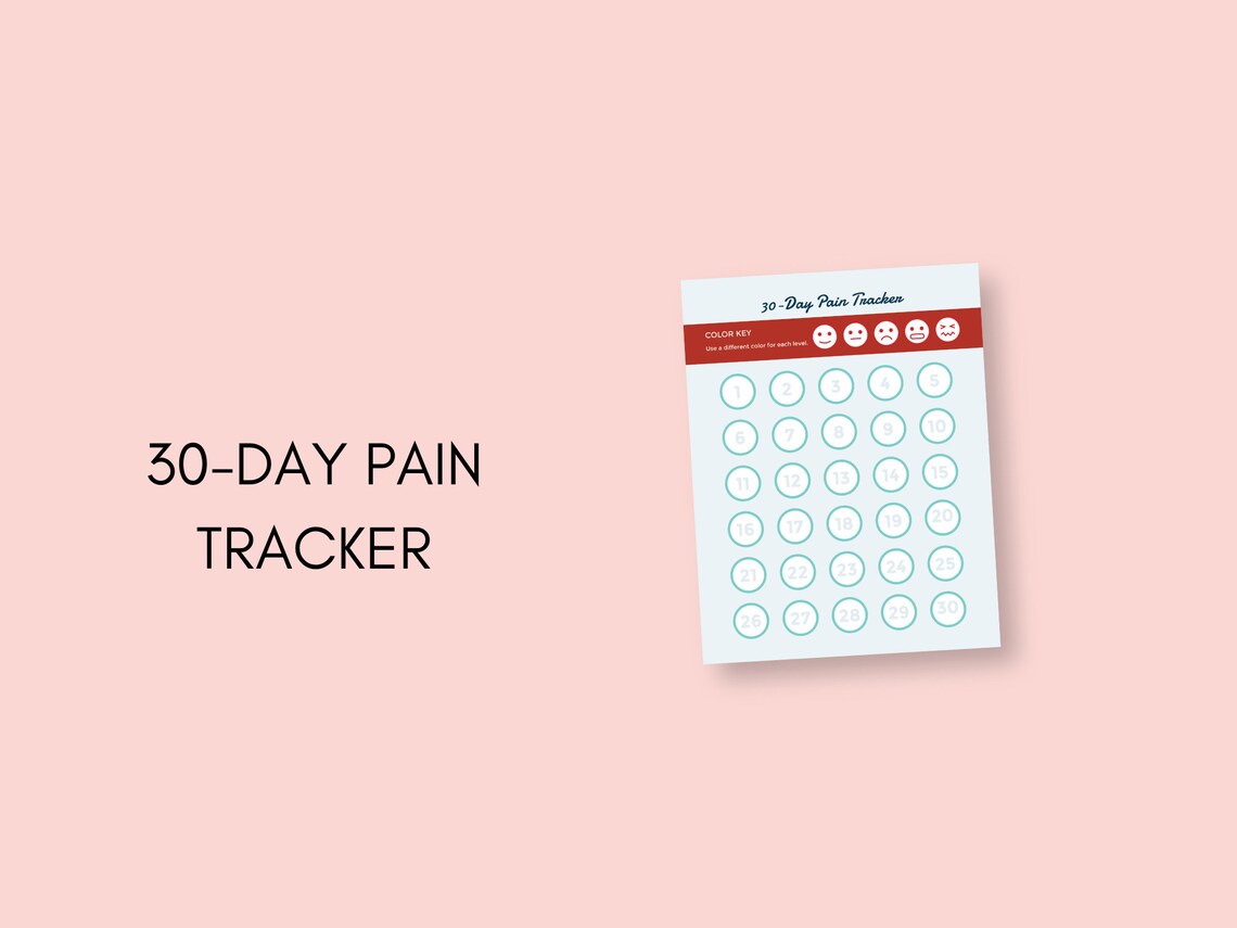 Pain Tracker Chronic Pain Tracker Printable | Etsy