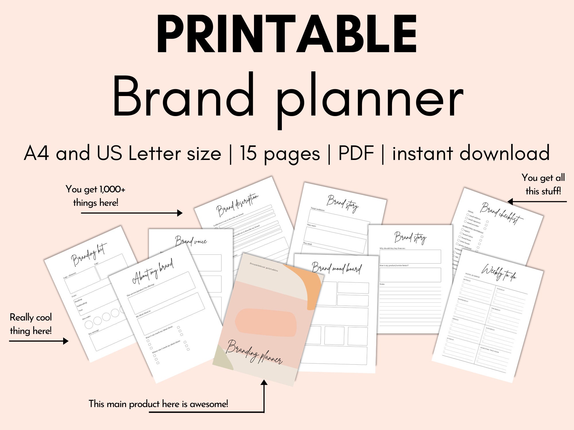 Brand Planner Branding Planner Printable Etsy