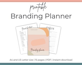 Brand Planner, Branding Planner Printable