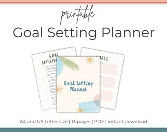 Goal Setting Planner, Printable Goal Planner