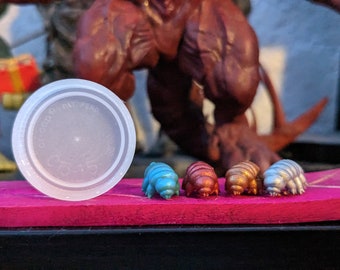 Set of 4 tiny water bears tardigrade