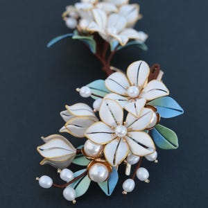 Miles - Colored Silk Twined Flower Hair pin, Bridal hair decorating, Chinese Hanfu hair piece, perfect hair accessories gift for her