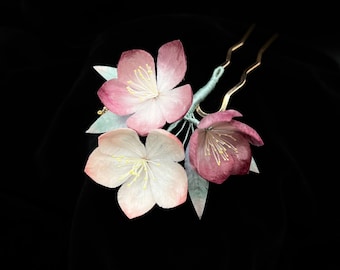 Flower Feast - Colored Silk Velvet Flower Hairpin, bridal hair decorations, perfect hair accessories gift for her on special event
